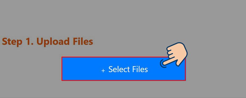 Chọn Select file để tải video cần nén